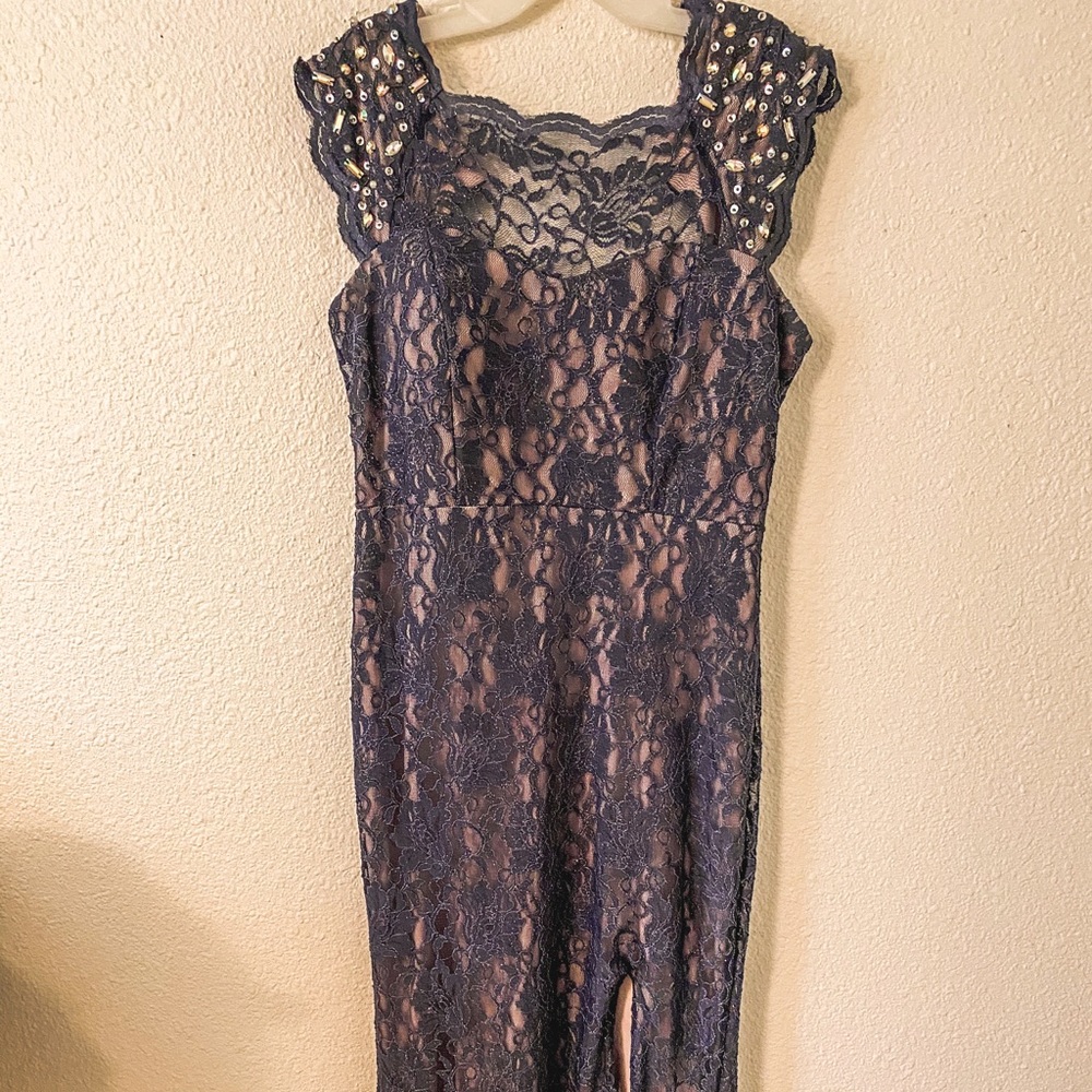 Formal Dress with slit/key hole back